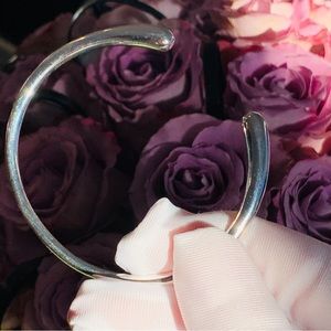 New Anthro 925 Sterling Silver Bracelets Elegant Smooth Wide Bangle